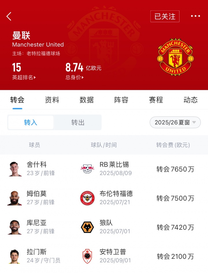 重建三步走?曼联去年2.2亿组三叉戟 今夏1.7亿补中场 明年后防? 重建三步走?曼联去年2.2亿组三叉戟 今夏1.7亿补中场 明年后防?