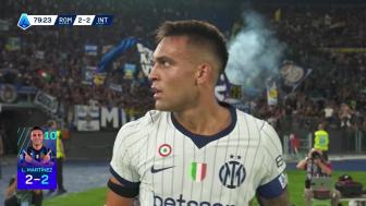 [进球视频]打得就是硬仗！劳塔罗大腿停球，紧接凌空抽射破门扳平罗马！